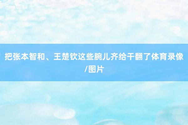 把张本智和、王楚钦这些腕儿齐给干翻了体育录像/图片