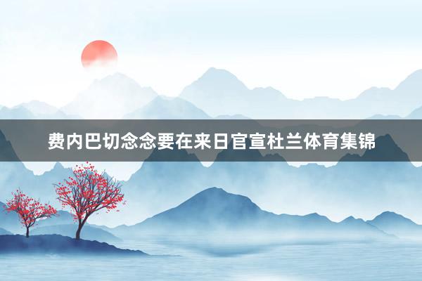费内巴切念念要在来日官宣杜兰体育集锦