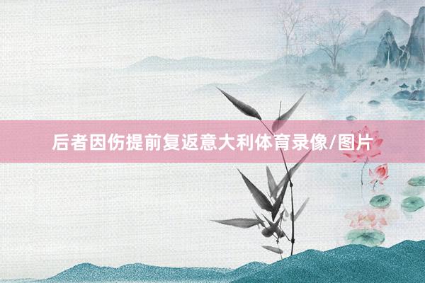 后者因伤提前复返意大利体育录像/图片