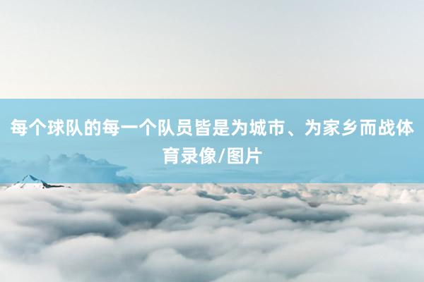 每个球队的每一个队员皆是为城市、为家乡而战体育录像/图片