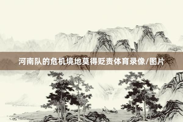 河南队的危机境地莫得贬责体育录像/图片