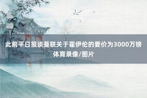此前平日报谈曼联关于霍伊伦的要价为3000万镑体育录像/图片
