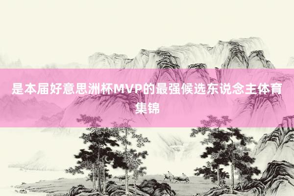 是本届好意思洲杯MVP的最强候选东说念主体育集锦