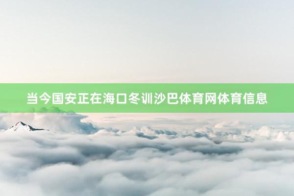 当今国安正在海口冬训沙巴体育网体育信息