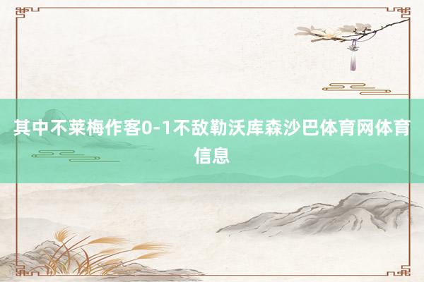 其中不莱梅作客0-1不敌勒沃库森沙巴体育网体育信息