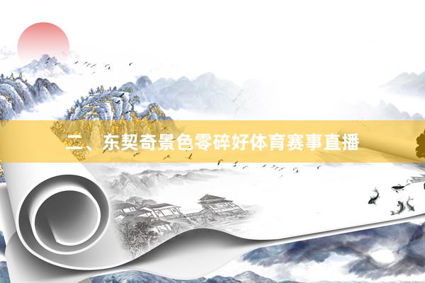 二、东契奇景色零碎好体育赛事直播