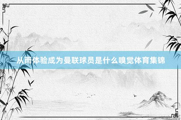 从而体验成为曼联球员是什么嗅觉体育集锦