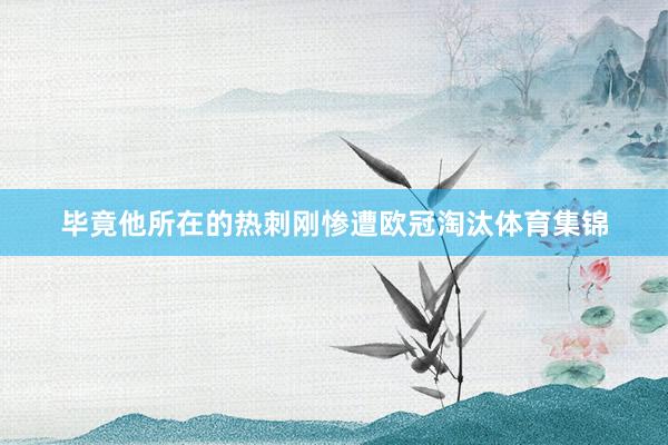 毕竟他所在的热刺刚惨遭欧冠淘汰体育集锦