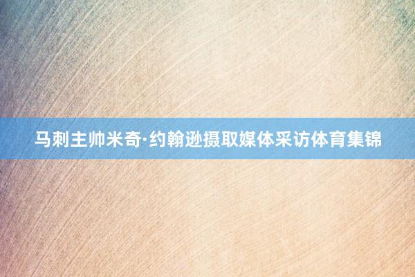 马刺主帅米奇·约翰逊摄取媒体采访体育集锦