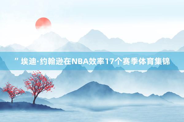 ”埃迪·约翰逊在NBA效率17个赛季体育集锦
