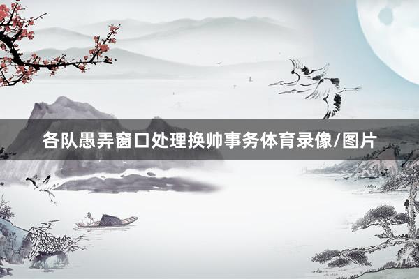 各队愚弄窗口处理换帅事务体育录像/图片